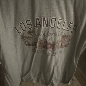 SHEIN Gray Los Angeles Graphic Tee